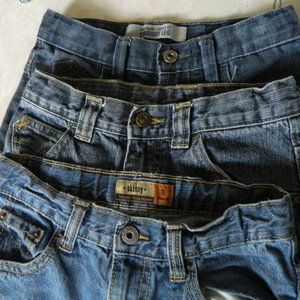 3 pair boys 8 Reg blue jeans